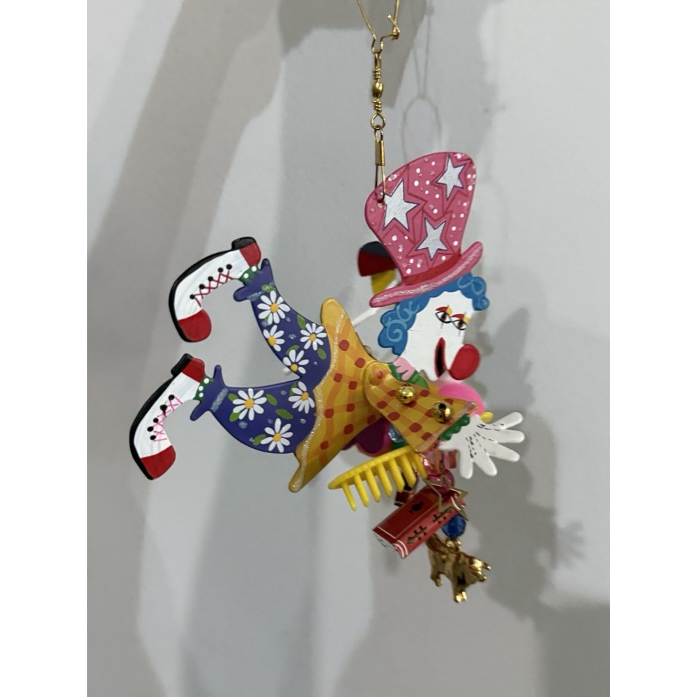 Vintage Fanciful Flights Karen Rossi Silvestri Clown Ornament New In Box